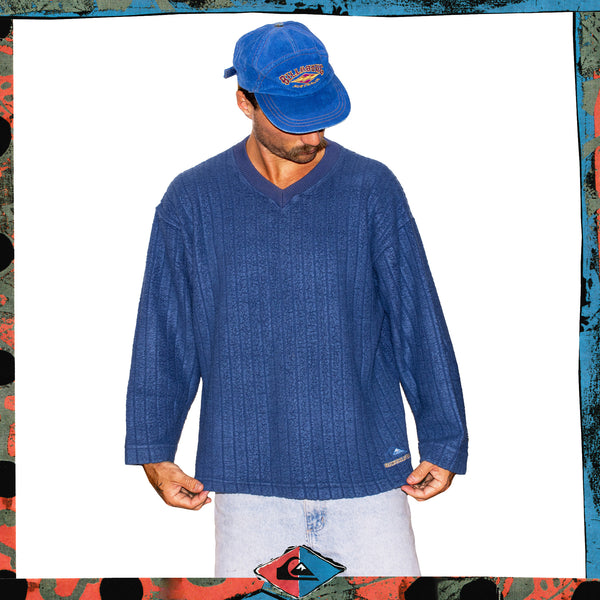 1990's Quiksilver Corduroy V Neck Sweatshirt (XL)