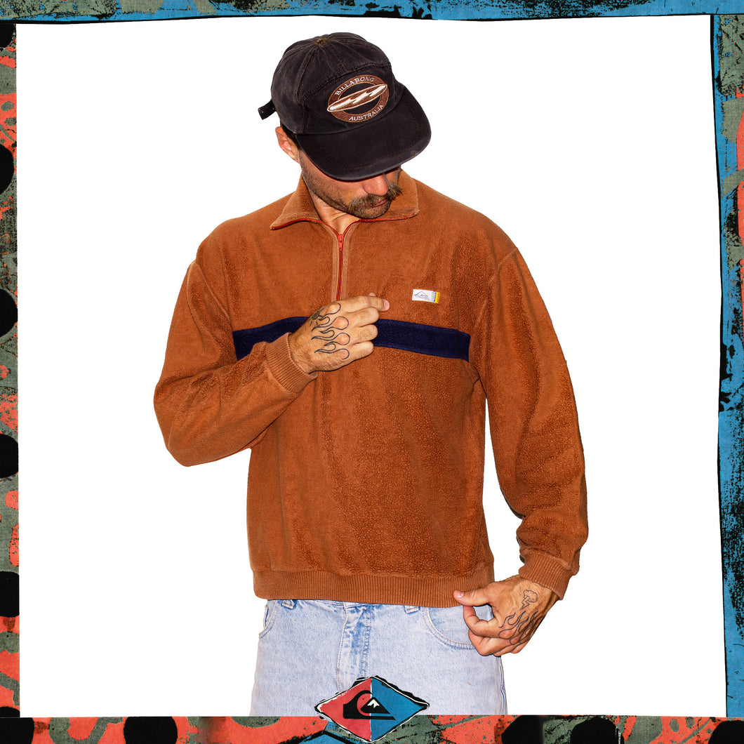 1990's Quiksilver Fleece Quarter Zip Pullover (M)