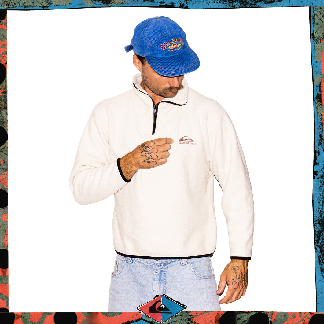 1990's Quiksilver Polartec Fleece Quarter Zip Pullover (M-L)