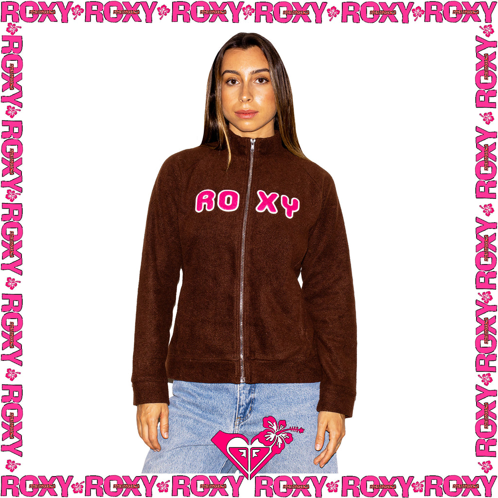 Y2K Roxy Spellout Fleece Jacket (M)