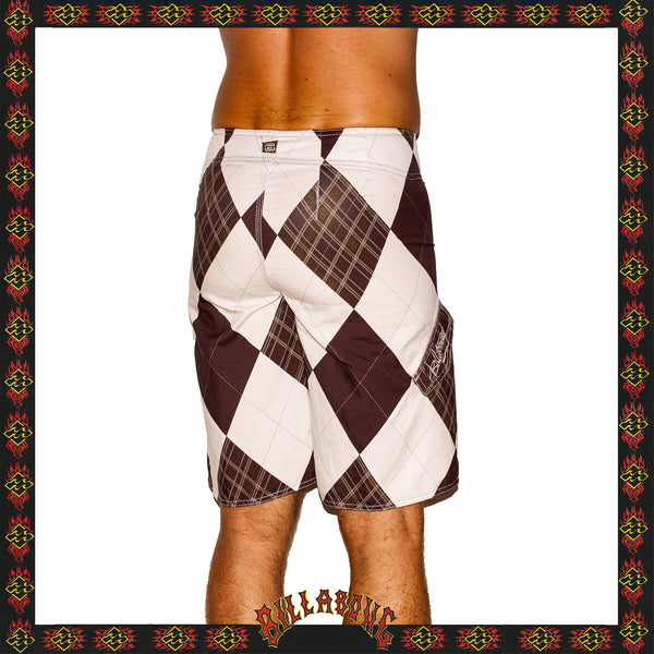 Y2K Billabong "Argyle" Supreme Suede Boardies (34")