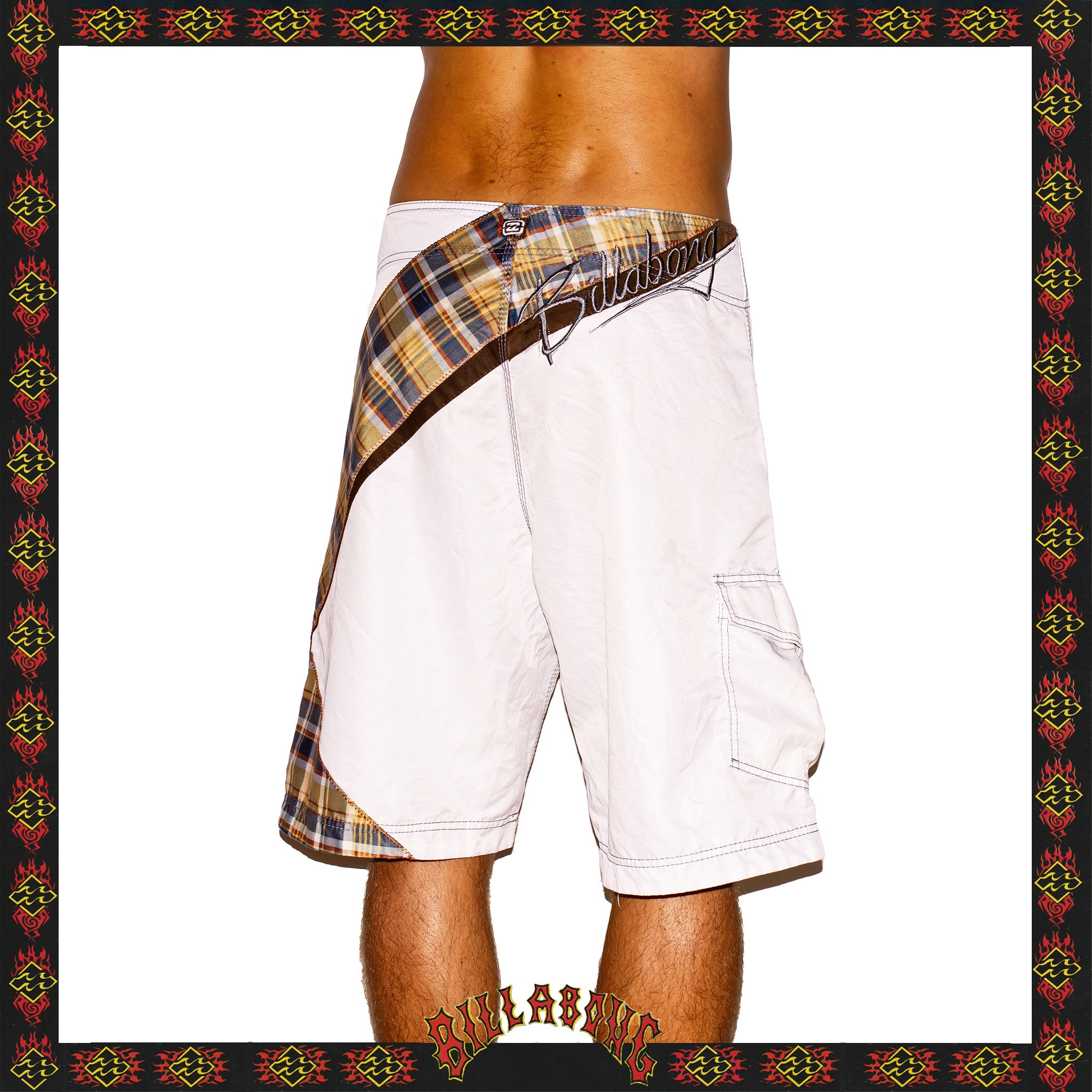 Y2K Billabong "Shane Dorian - Big Hex Signature Series" Boardies (36")