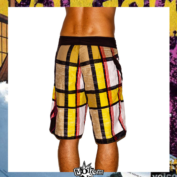 Y2K Volcom Foster Plaid Mod Tech Boardies (32")