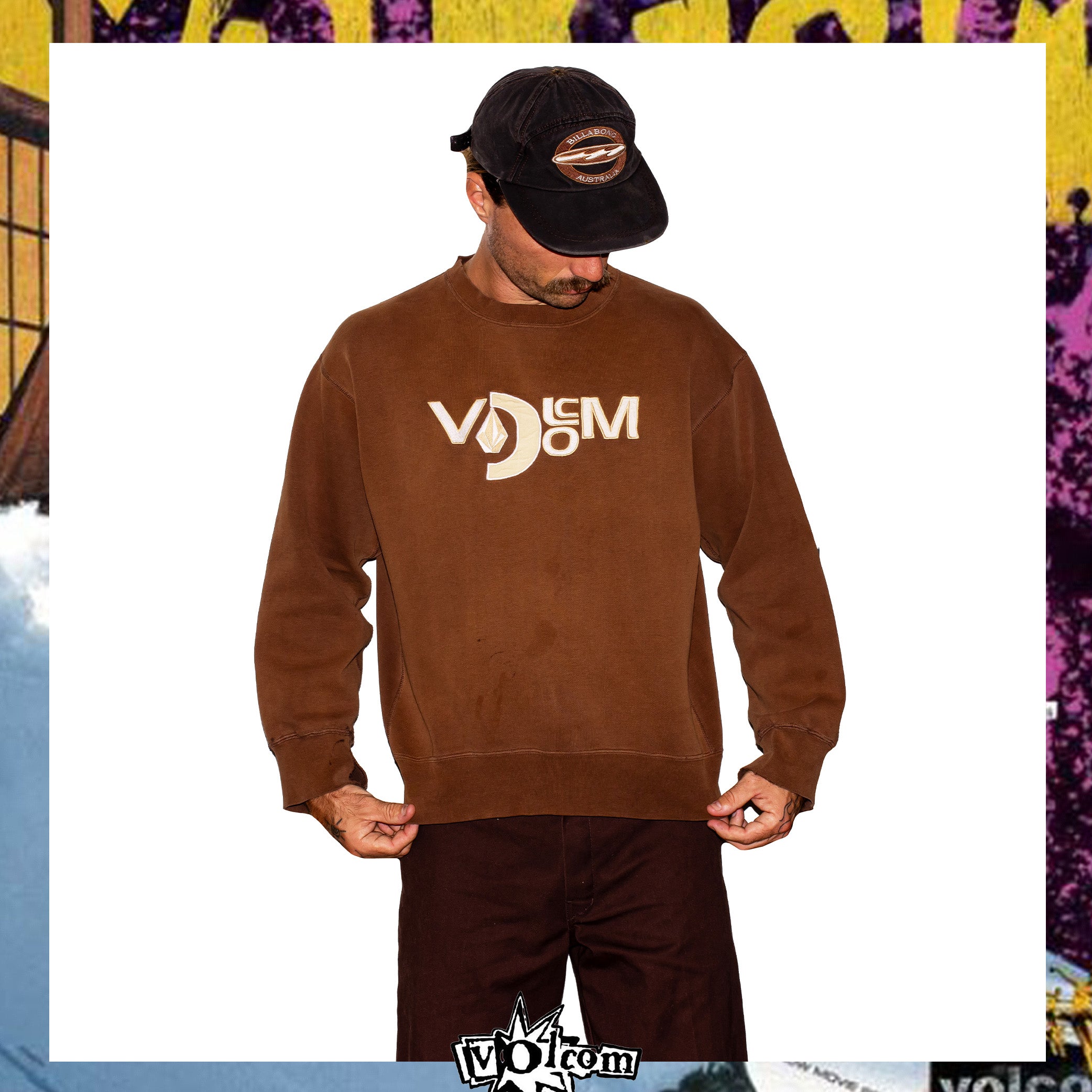 Y2K Volcom Spellout Sweatshirt (L)