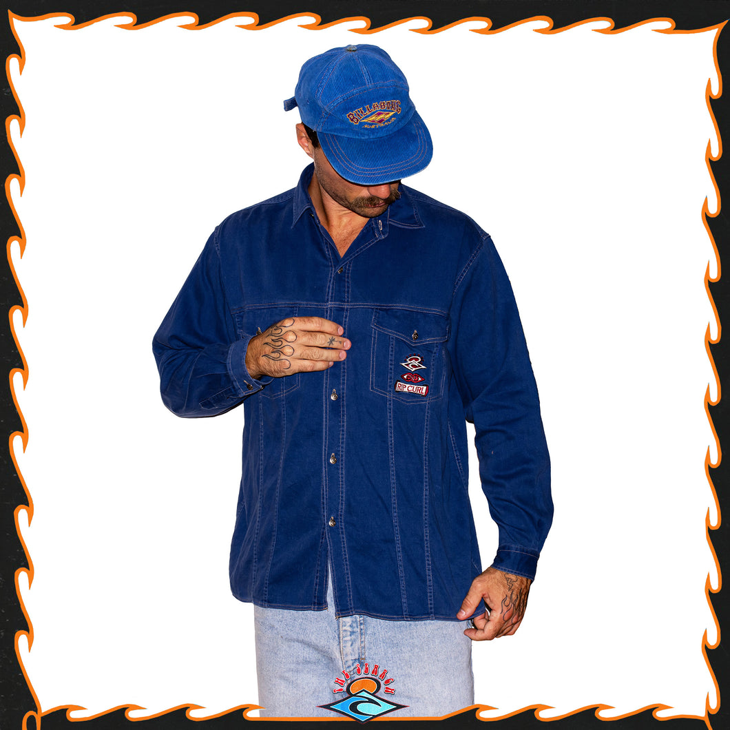 1990's Rip Curl Denim Corduroy Jacket (L)