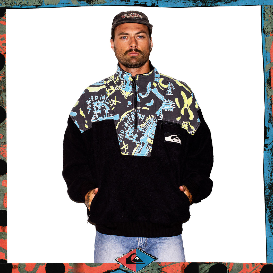 1990's Quiksilver Quarter Zip Fleece Pullover (XL) *RARE*