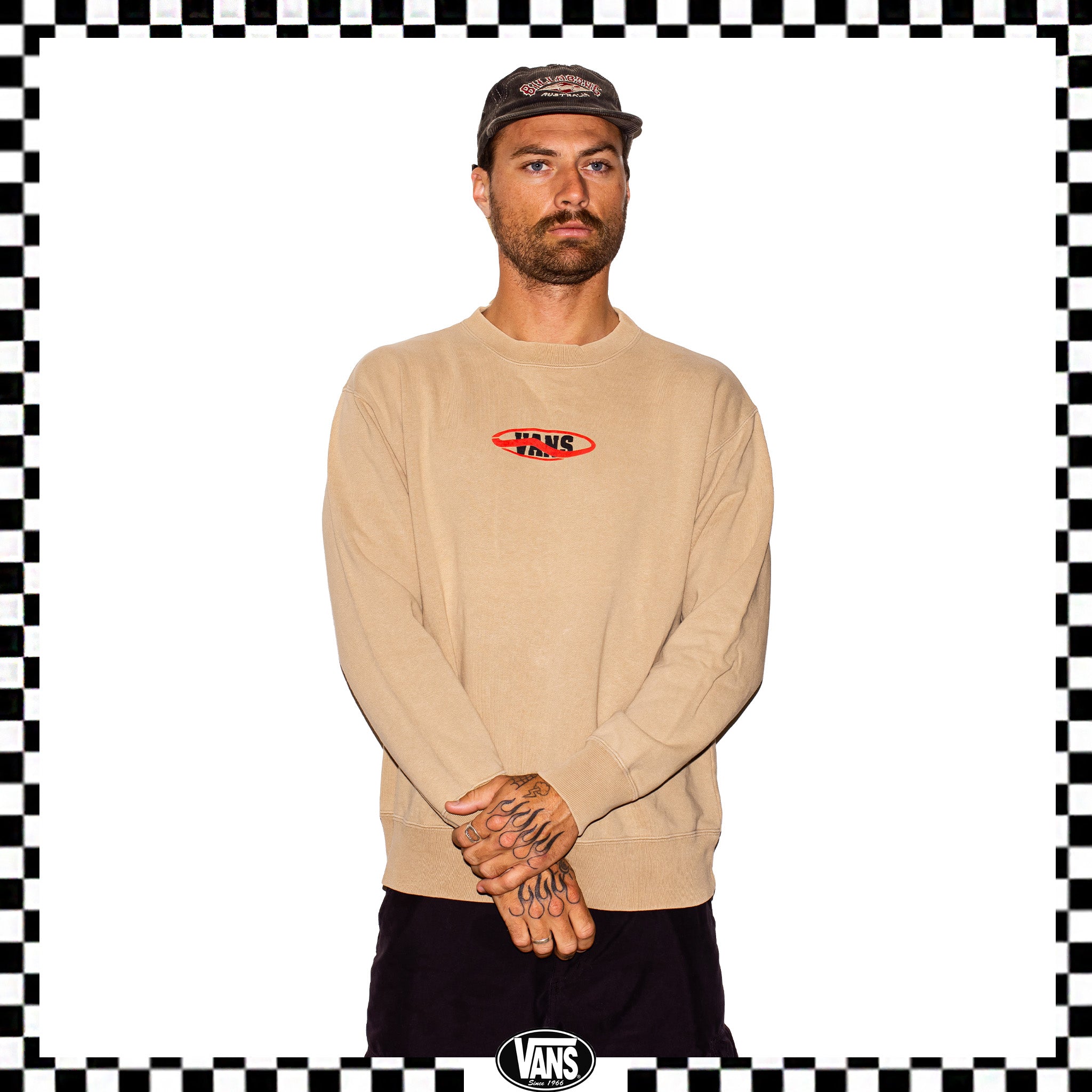 Y2K VANS Off The Wall Spellout Sweatshirt (L-XL)