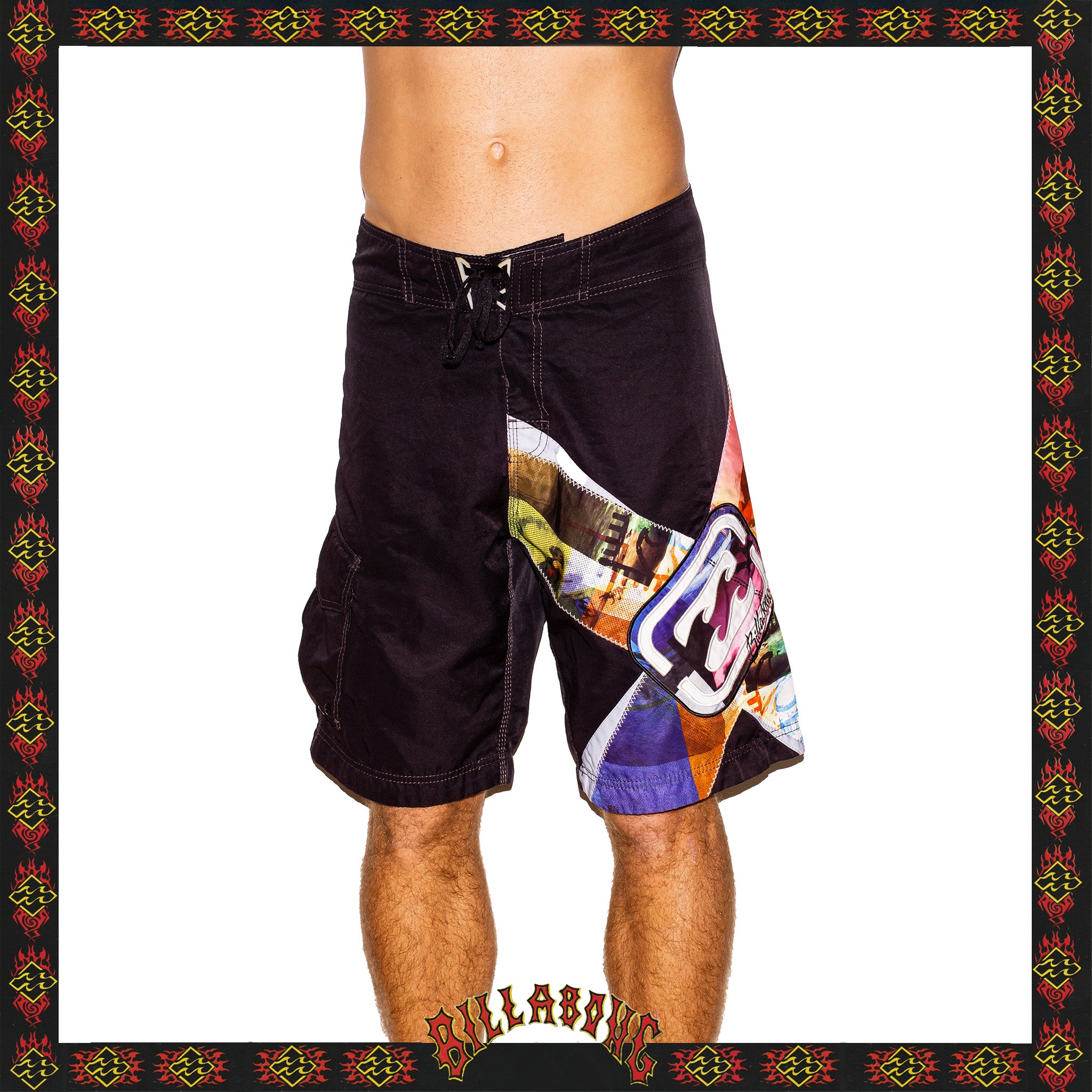 Y2K Billabong "Shane Dorian - Big Hex Signature Series" Boardies (32")