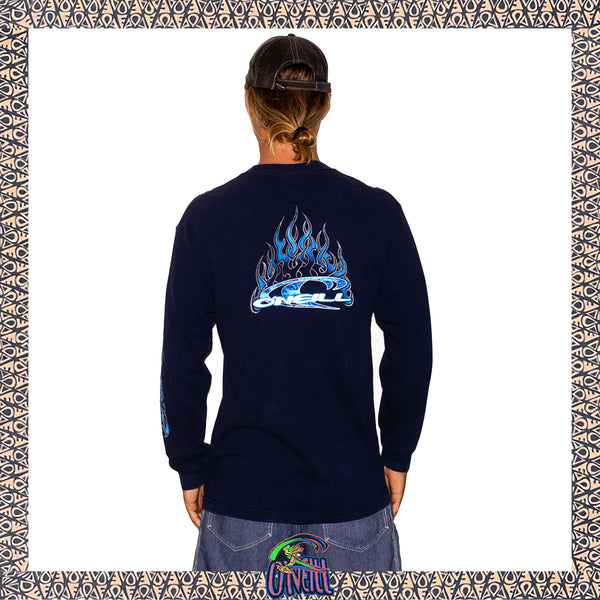 Y2K O'Neill Flame Graphic L/S Tee (L)