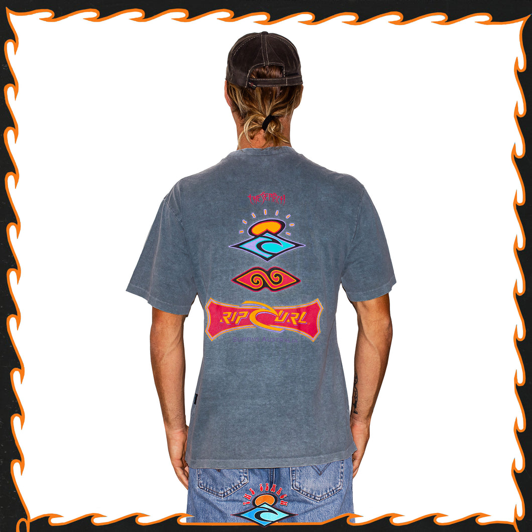 1990's Rip Curl Spellout Graphic Tee (L) *RARE*