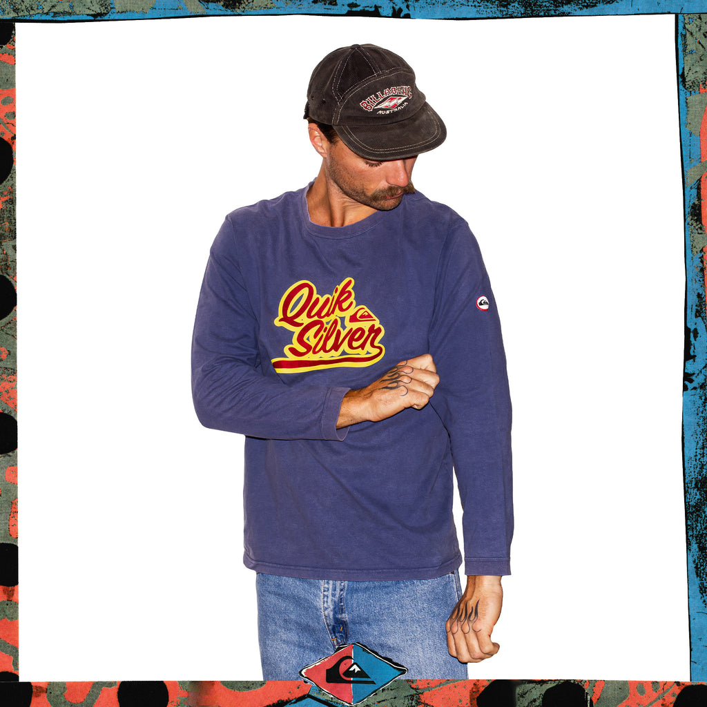 Y2K Quiksilver Spellout L/S Tee (L)