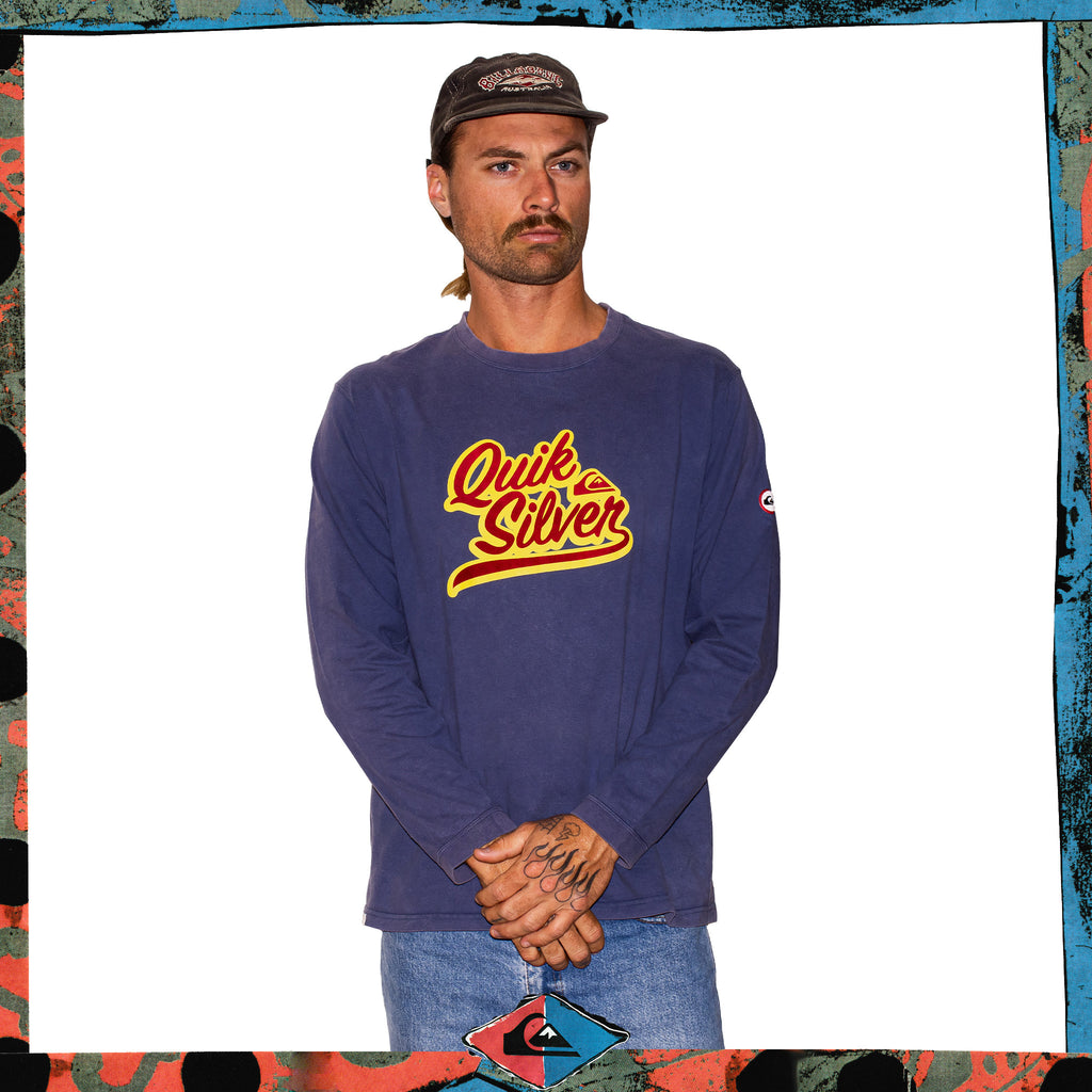 Y2K Quiksilver Spellout L/S Tee (L)