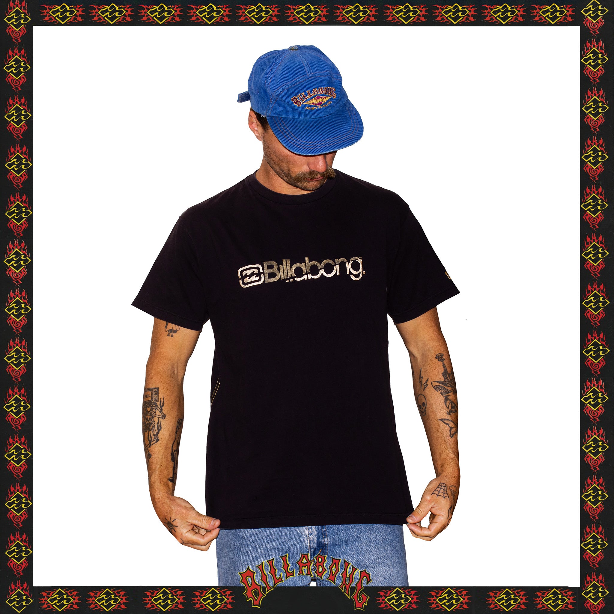 Y2K Billabong "Platinum" Spellout Tee (L)