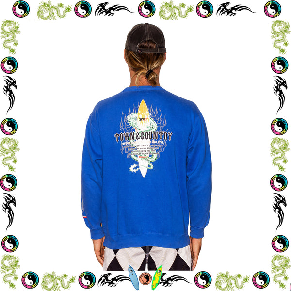 Y2K Town & Country Graphic Sweatshirt (L)