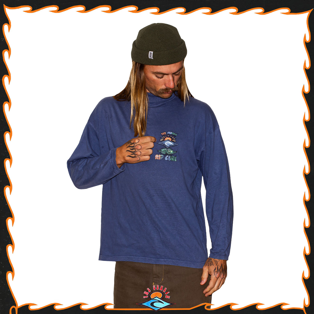 1990's Rip Curl Graphic Turtle Neck Skivy (L) *RARE*