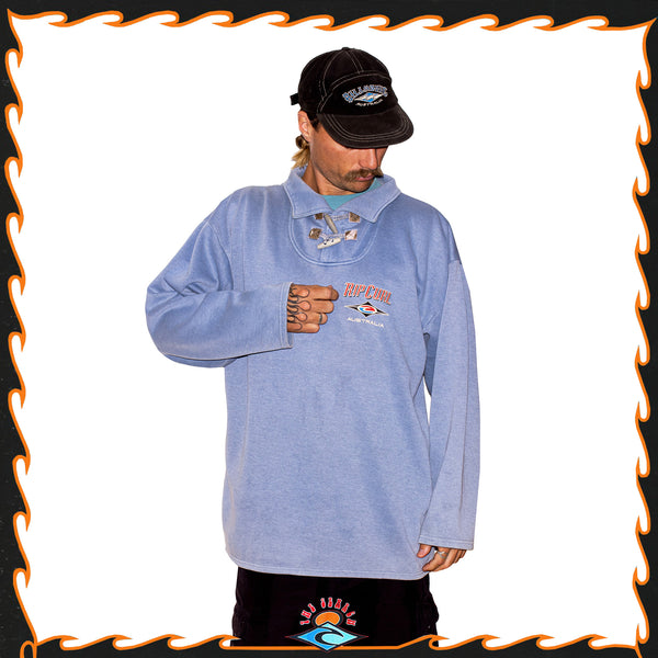 1990's Rip Curl Toggle Polo Sweatshirt (XL) *GRAIL*