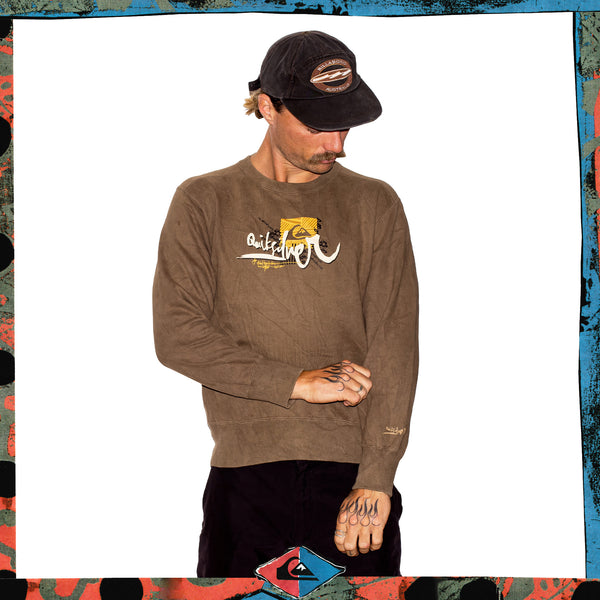 Y2K Quiksilver Script Spellout Sweatshirt (M)