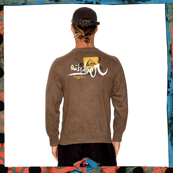 Y2K Quiksilver Script Spellout Sweatshirt (M)