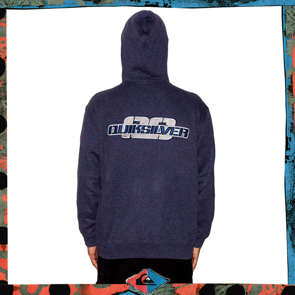 Y2K Quiksilver Spellout Zip-Up Hoodie (XL)