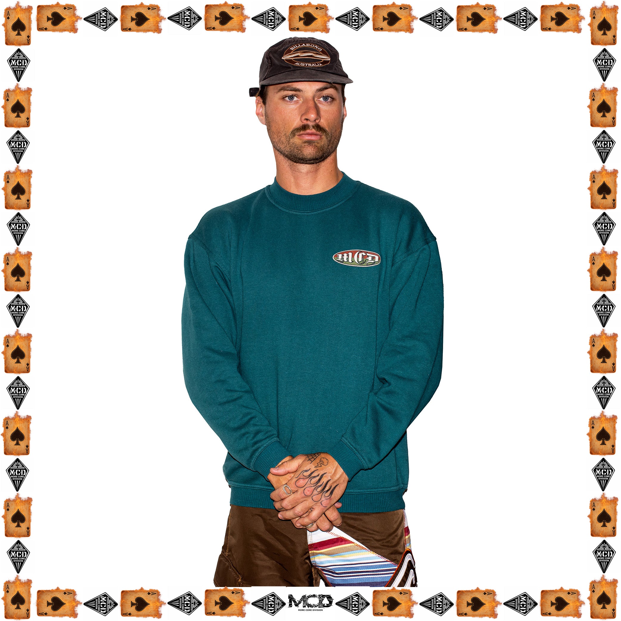 1990's More Core Division Spellout Sweatshirt (L)