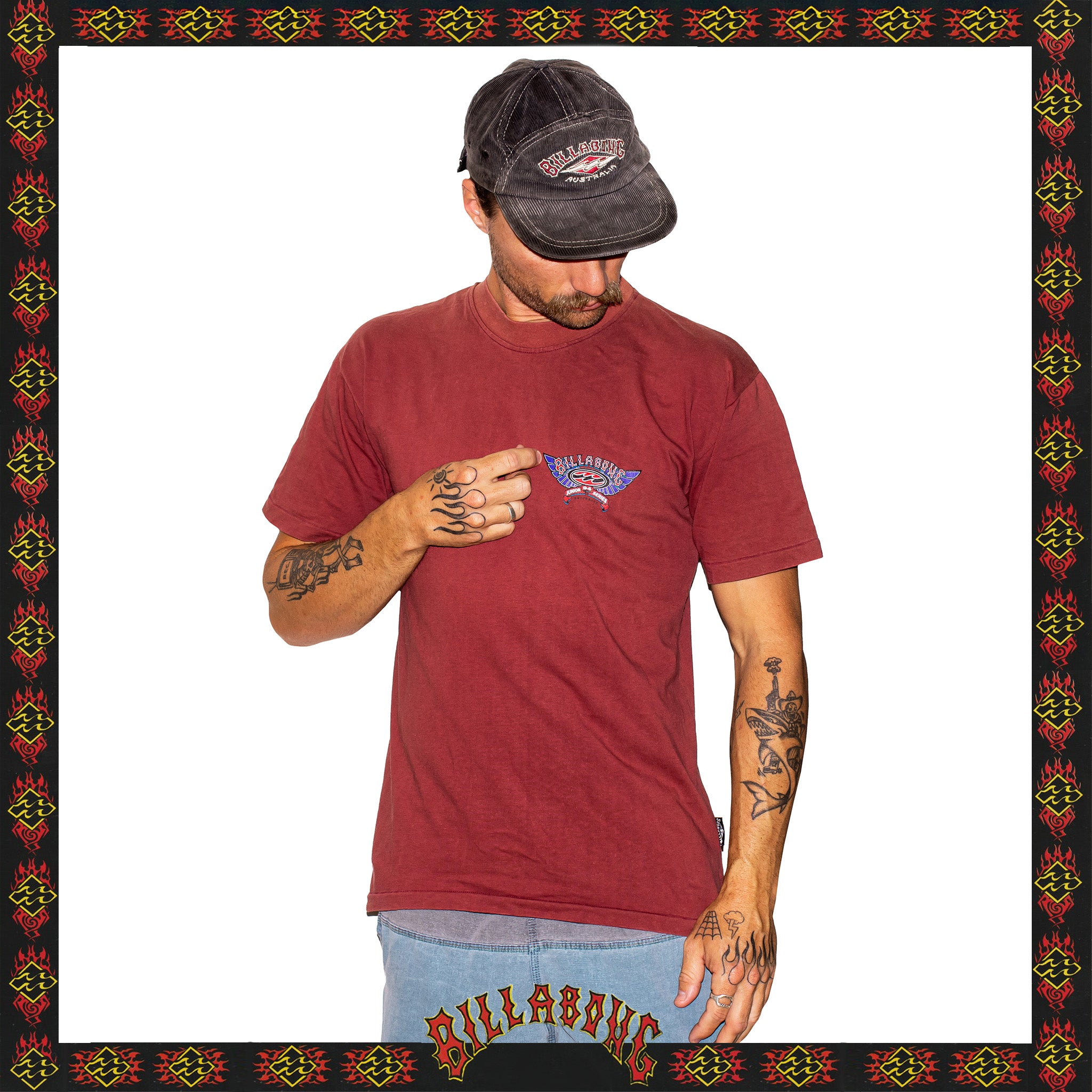 1994 Billabong Junior Series Graphic Tee (M) *RARE*