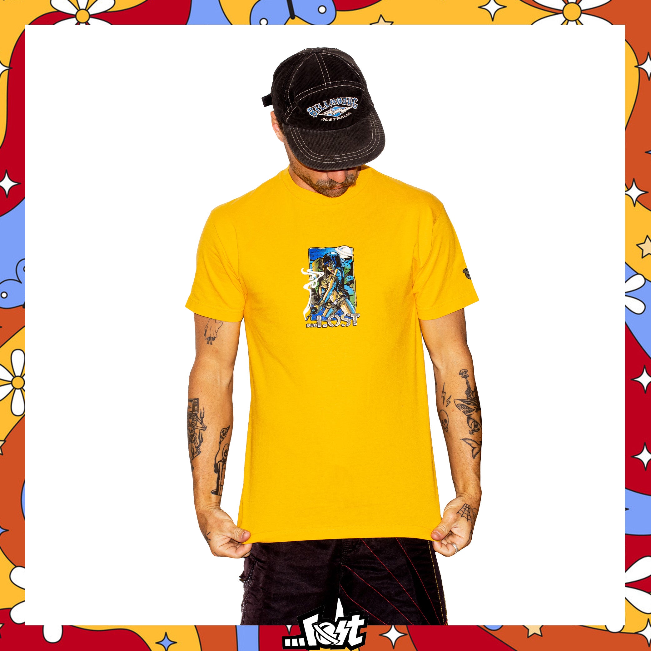 Y2K Lost Enterprises "Mercenary" Graphic Tee (M) *RARE*