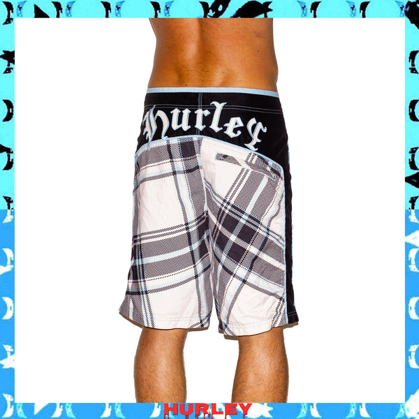 Y2K Hurley Plaid Tech Boardies (32")