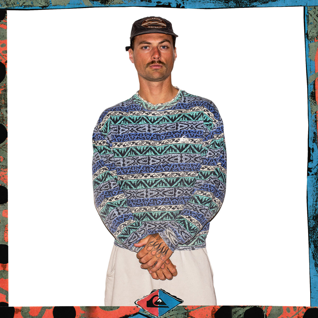 1980's Quiksilver Full Print Sweatshirt (M)