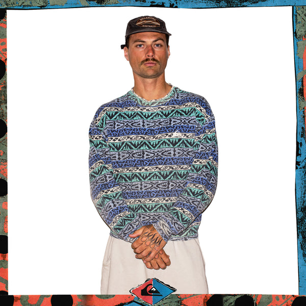1980's Quiksilver Full Print Sweatshirt (M)