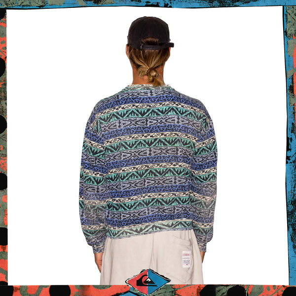 1980's Quiksilver Full Print Sweatshirt (M)