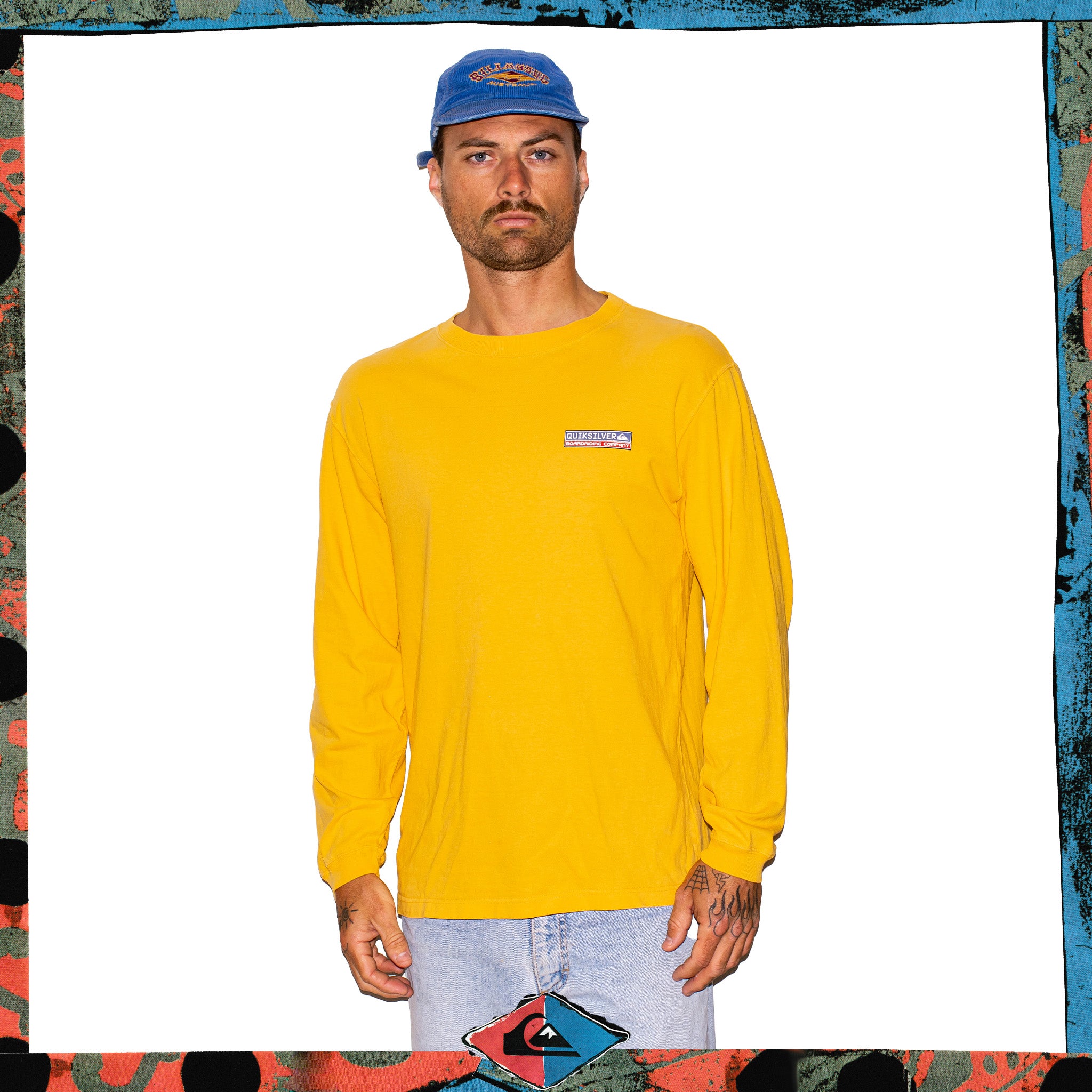 Y2K Quiksilver "Box Logo" L/S Tee (L)