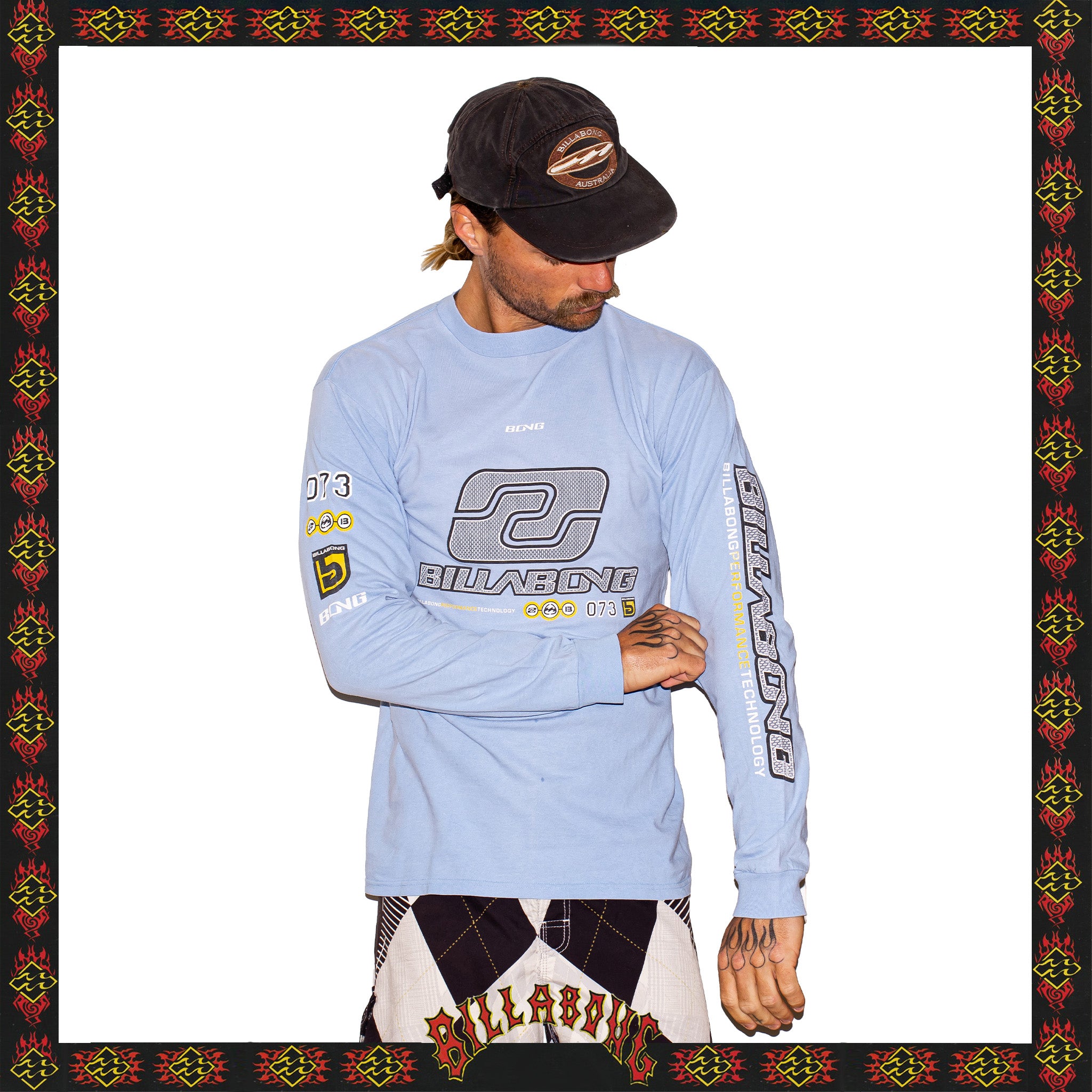 Y2K Billabong Spec 73 Spellout L/S Tee (M)