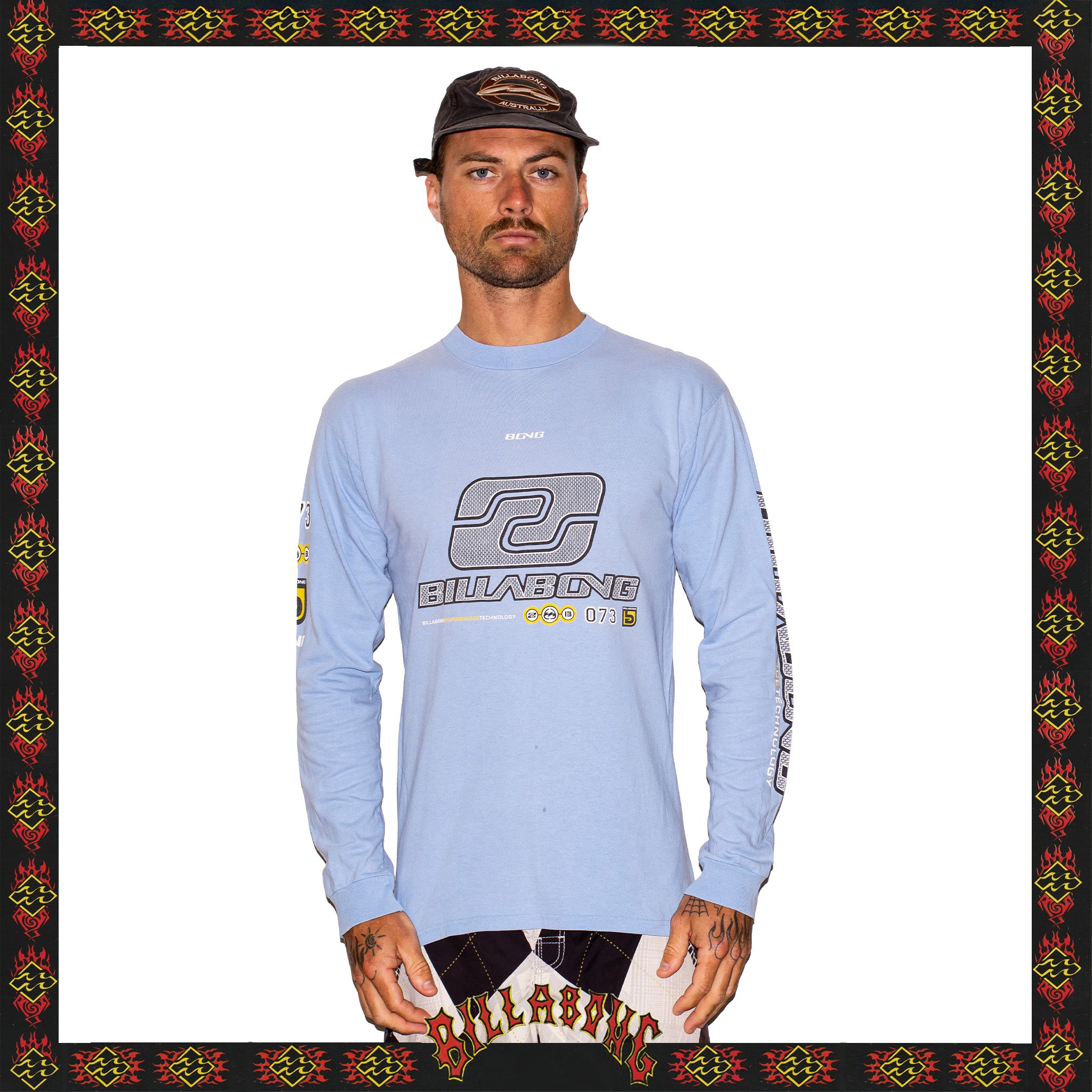 Y2K Billabong Spec 73 Spellout L/S Tee (M)