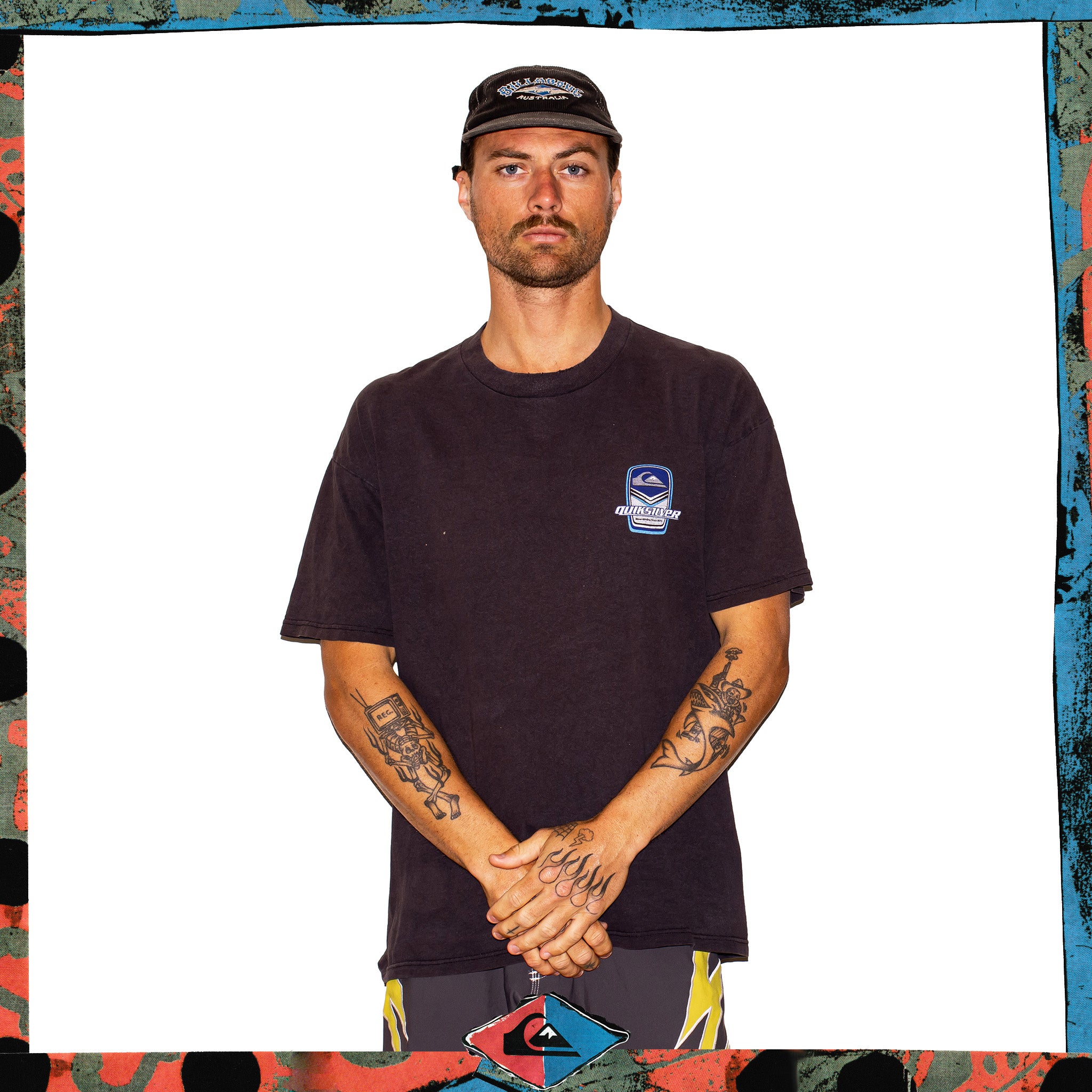 Y2K Quiksilver Boardriding Graphic Tee (L)