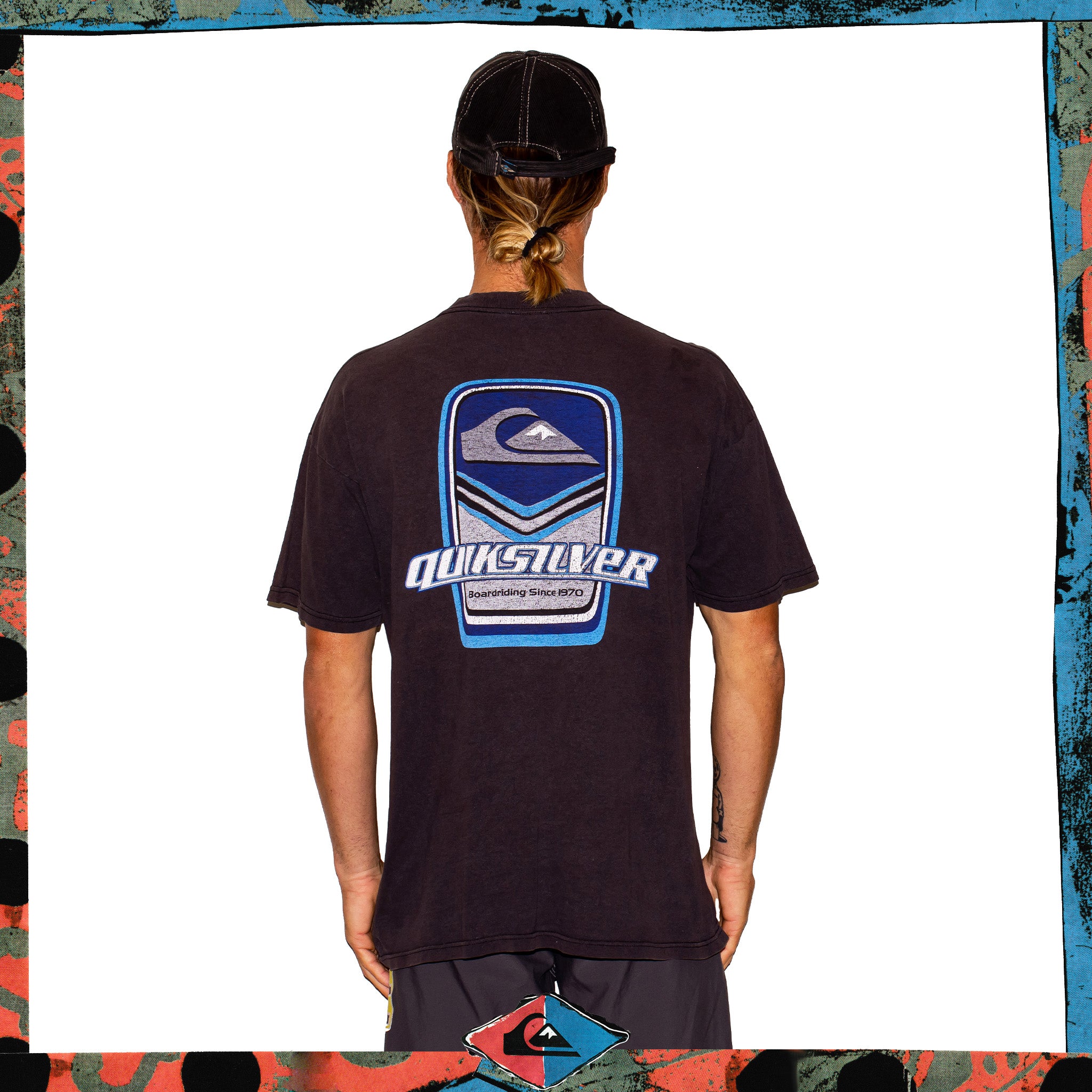 Y2K Quiksilver Boardriding Graphic Tee (L)