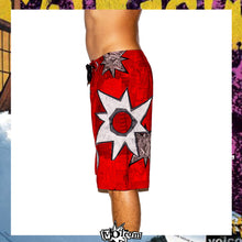 Load image into Gallery viewer, Y2K Volcom &quot;Bruce Irons - Star Collage Signature Series&quot; Boardies (33&quot;)
