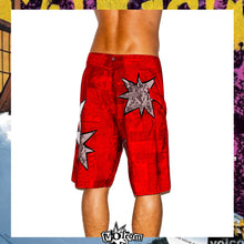 Load image into Gallery viewer, Y2K Volcom &quot;Bruce Irons - Star Collage Signature Series&quot; Boardies (33&quot;)
