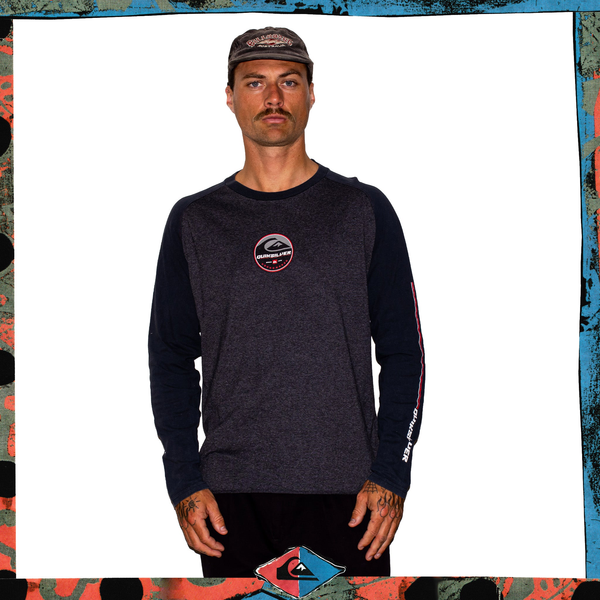 Y2K Quiksilver Spellout L/S Tee (L)