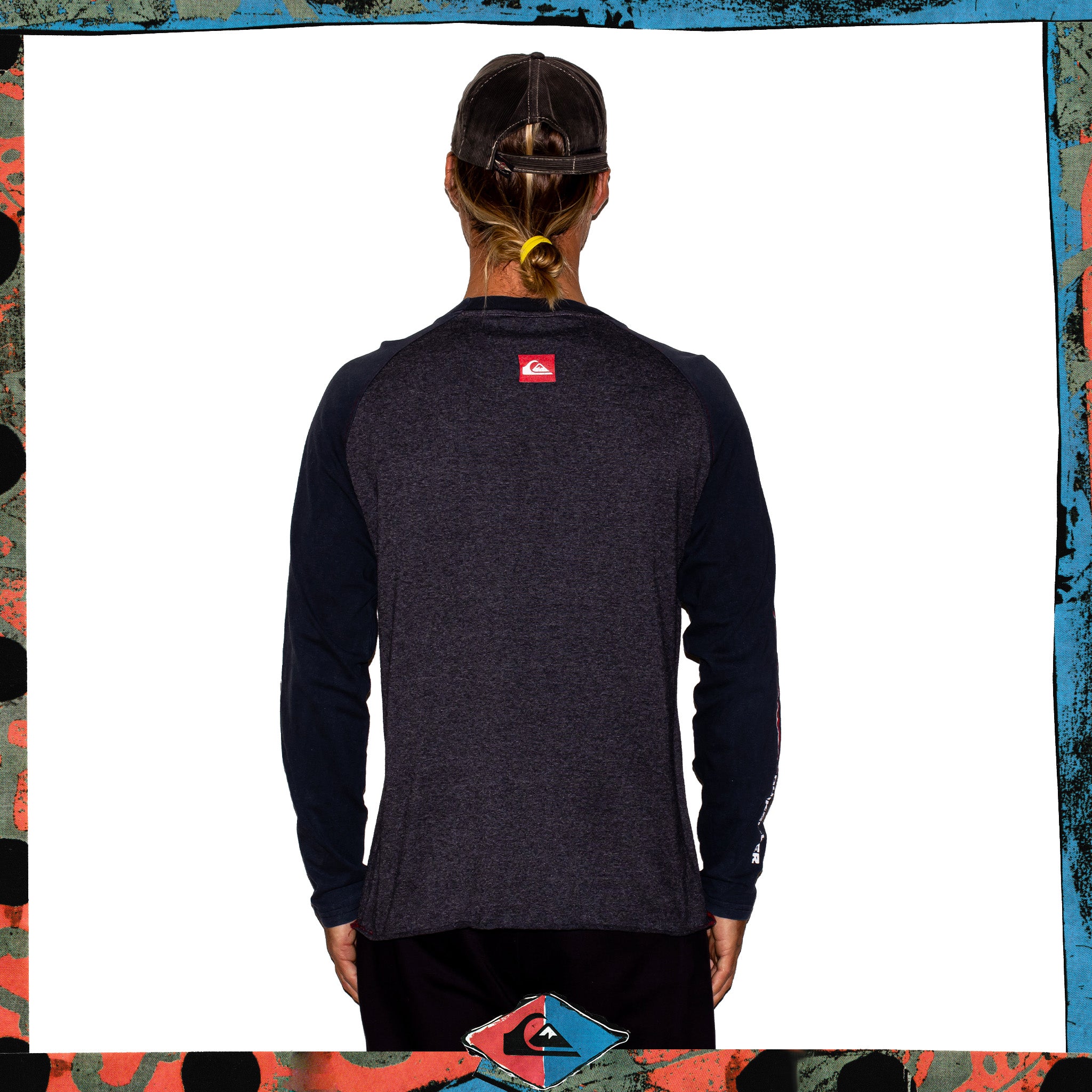 Y2K Quiksilver Spellout L/S Tee (L)