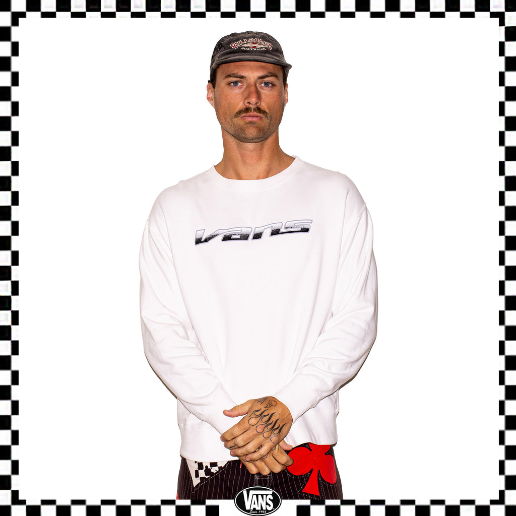 Y2K Vans "Off The Wall" Spellout Sweatshirt (M)