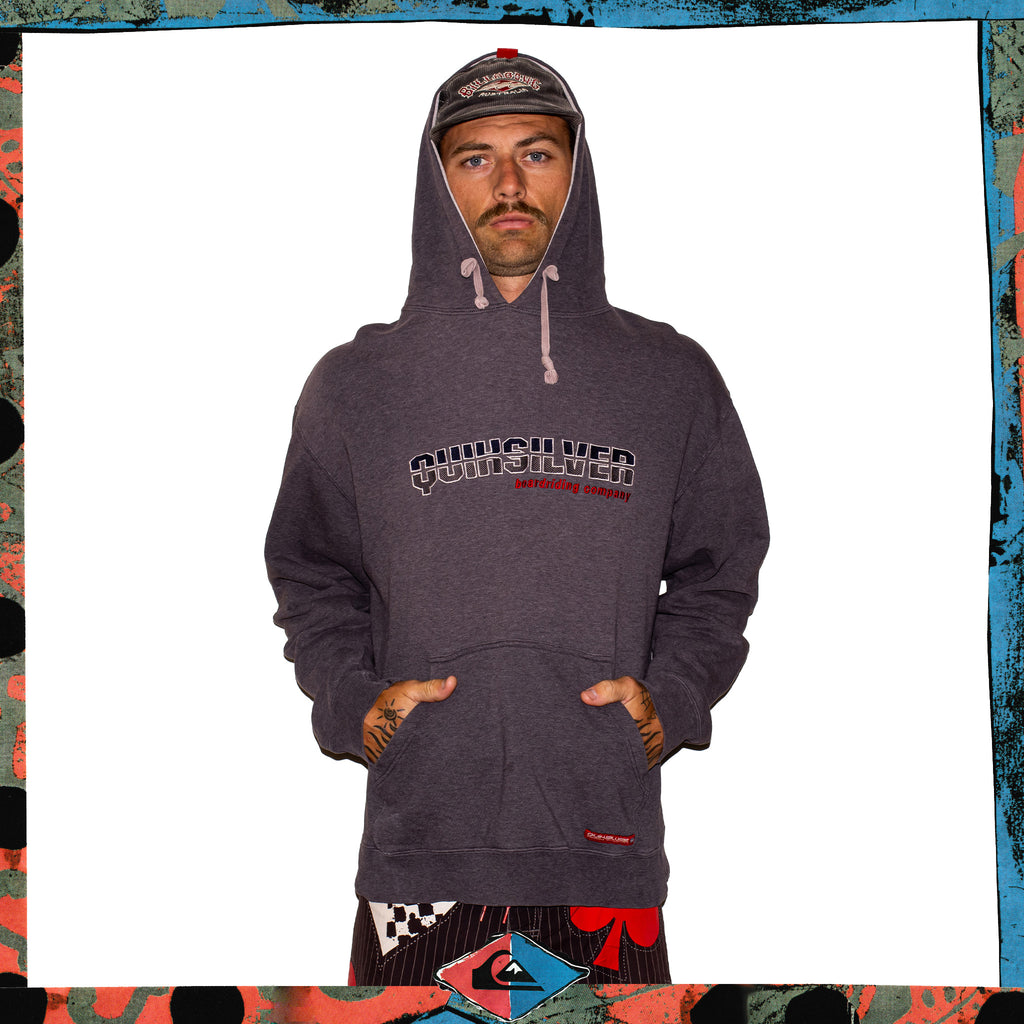 Y2K Quiksilver "Heavy Weight" Spellout Hoodie (L)