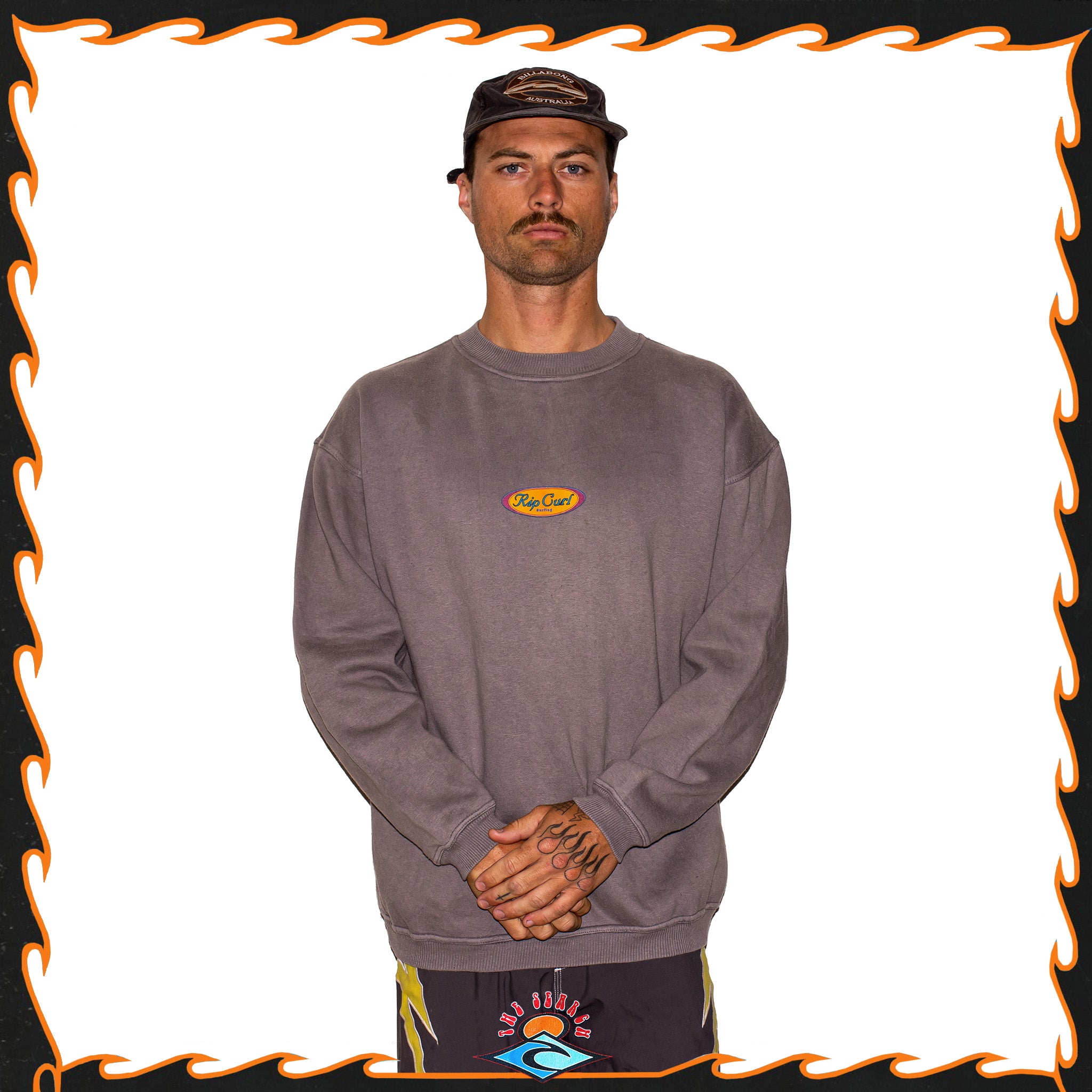 1990's Rip Curl Spellout Sweatshirt (XL) *RARE*