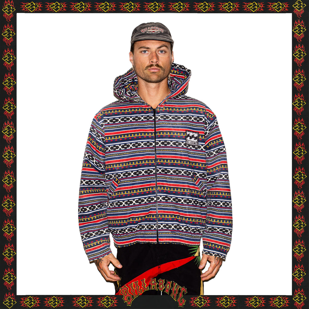 1989 Billabong Aztec "Heavy Weight" Hoodie (L)
