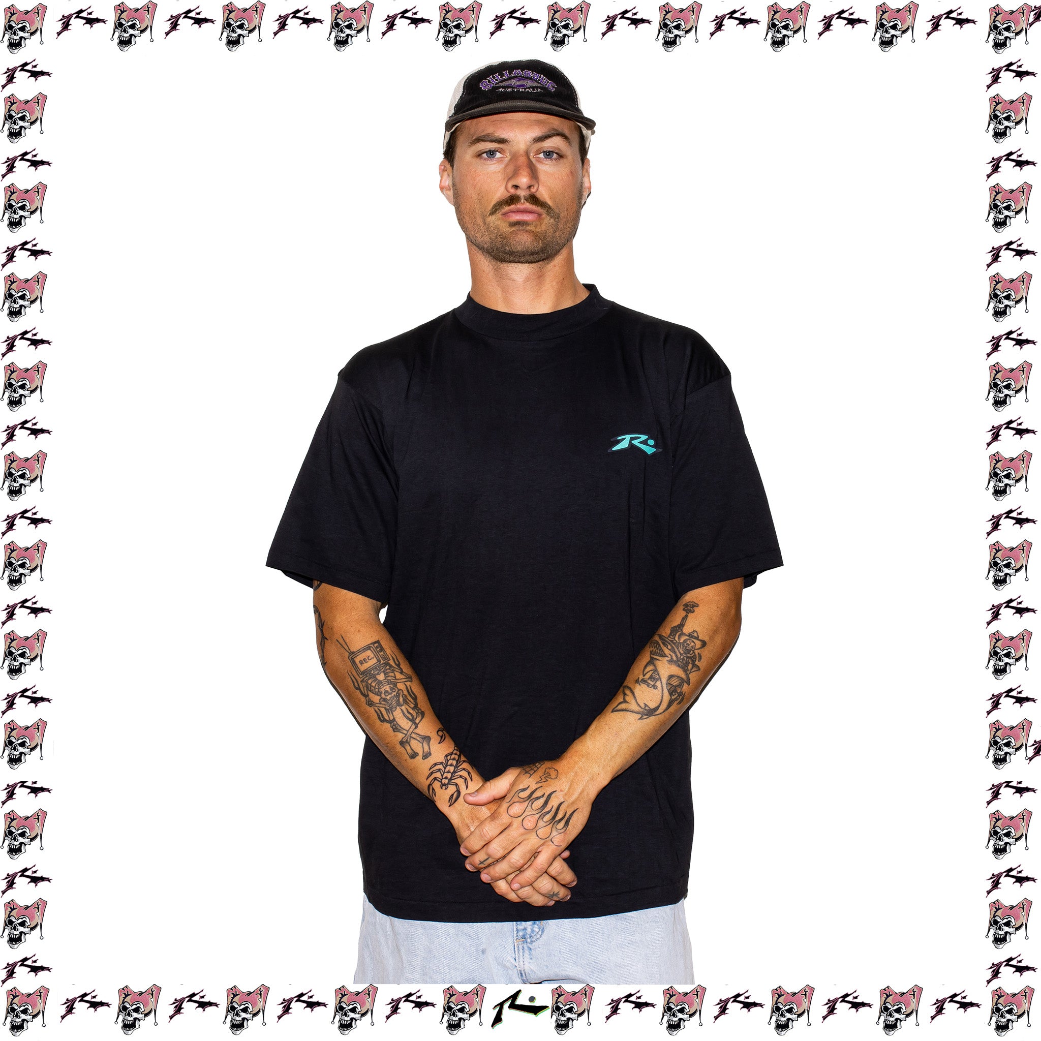 1990's Rusty Joker Graphic Tee (L) *DEADSTOCK - GRAIL!*