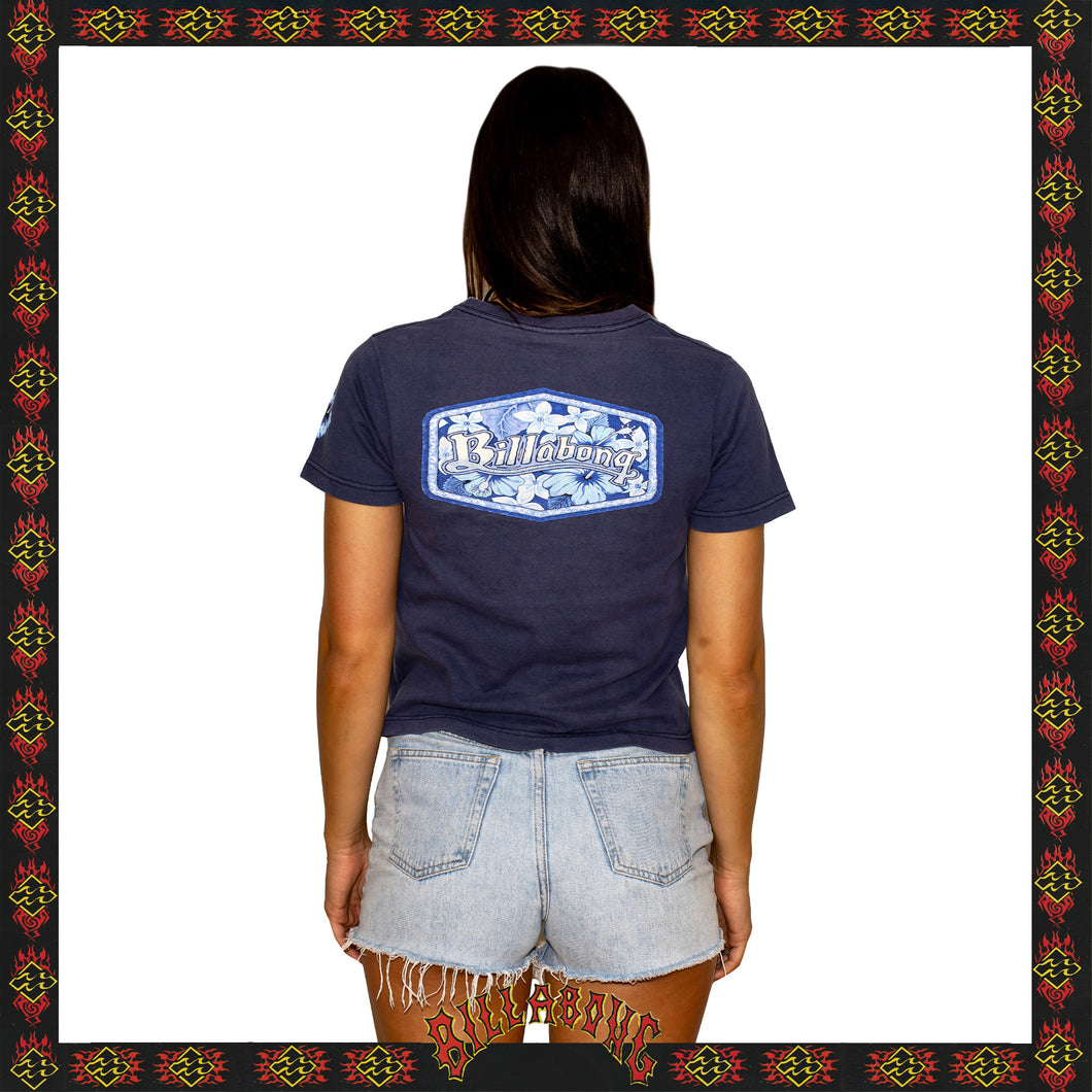 1998 Billabong Hibiscus Spellout Baby Tee (M)