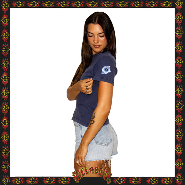 1998 Billabong Hibiscus Spellout Baby Tee (M)