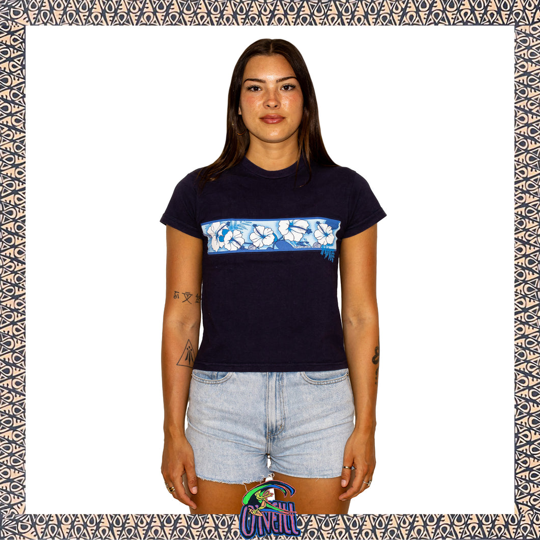1998 O'Neill Hibiscus Graphic Baby Tee (S)