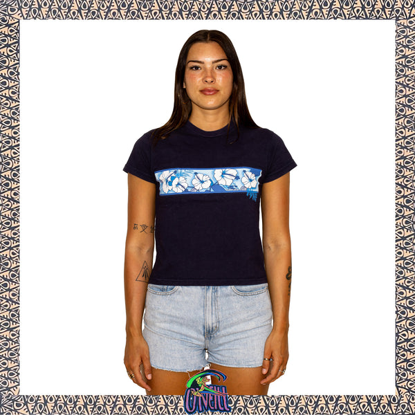 1998 O'Neill Hibiscus Graphic Baby Tee (S)