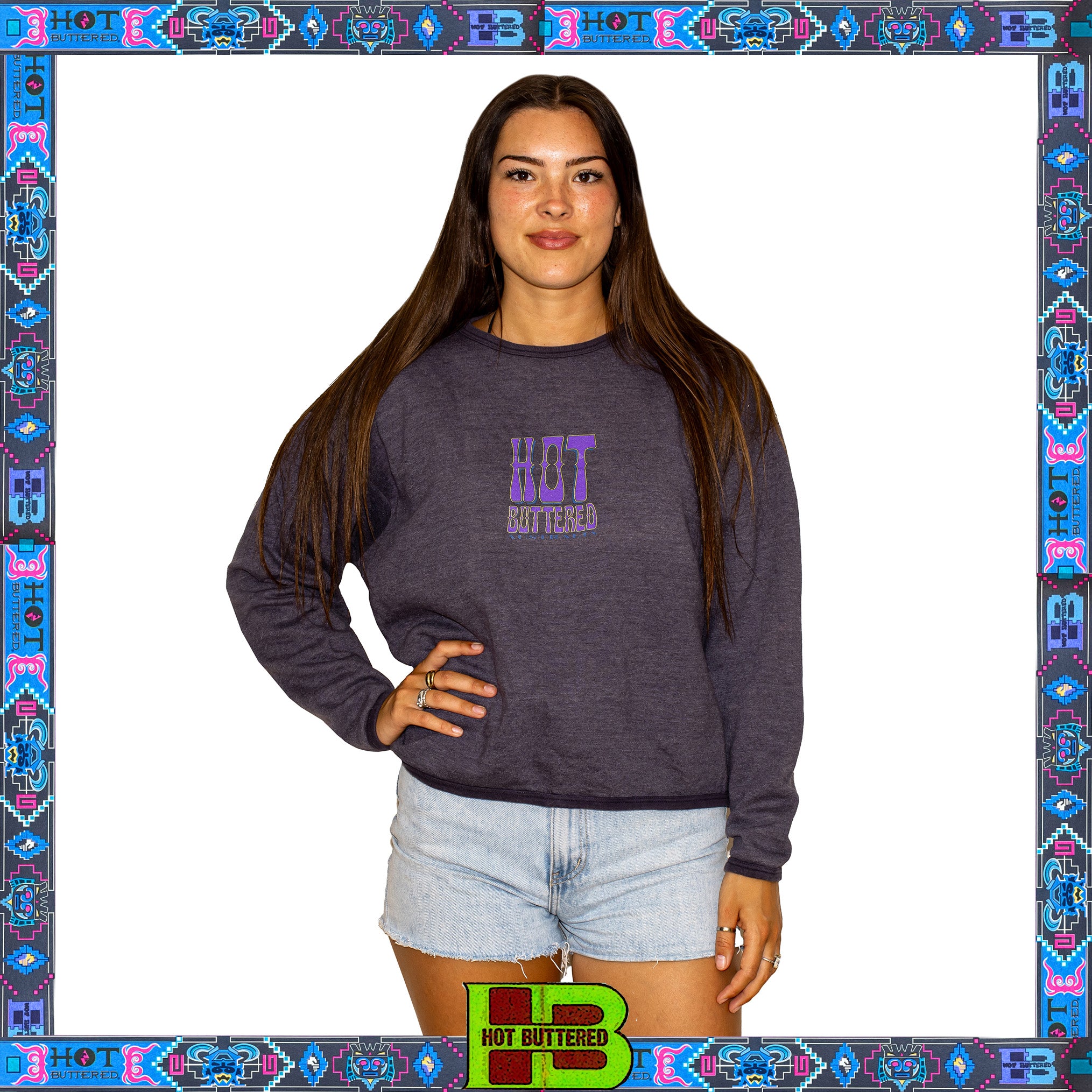 1990's Hot Buttered Graphic Sweatshirt (M) *GRAIL*