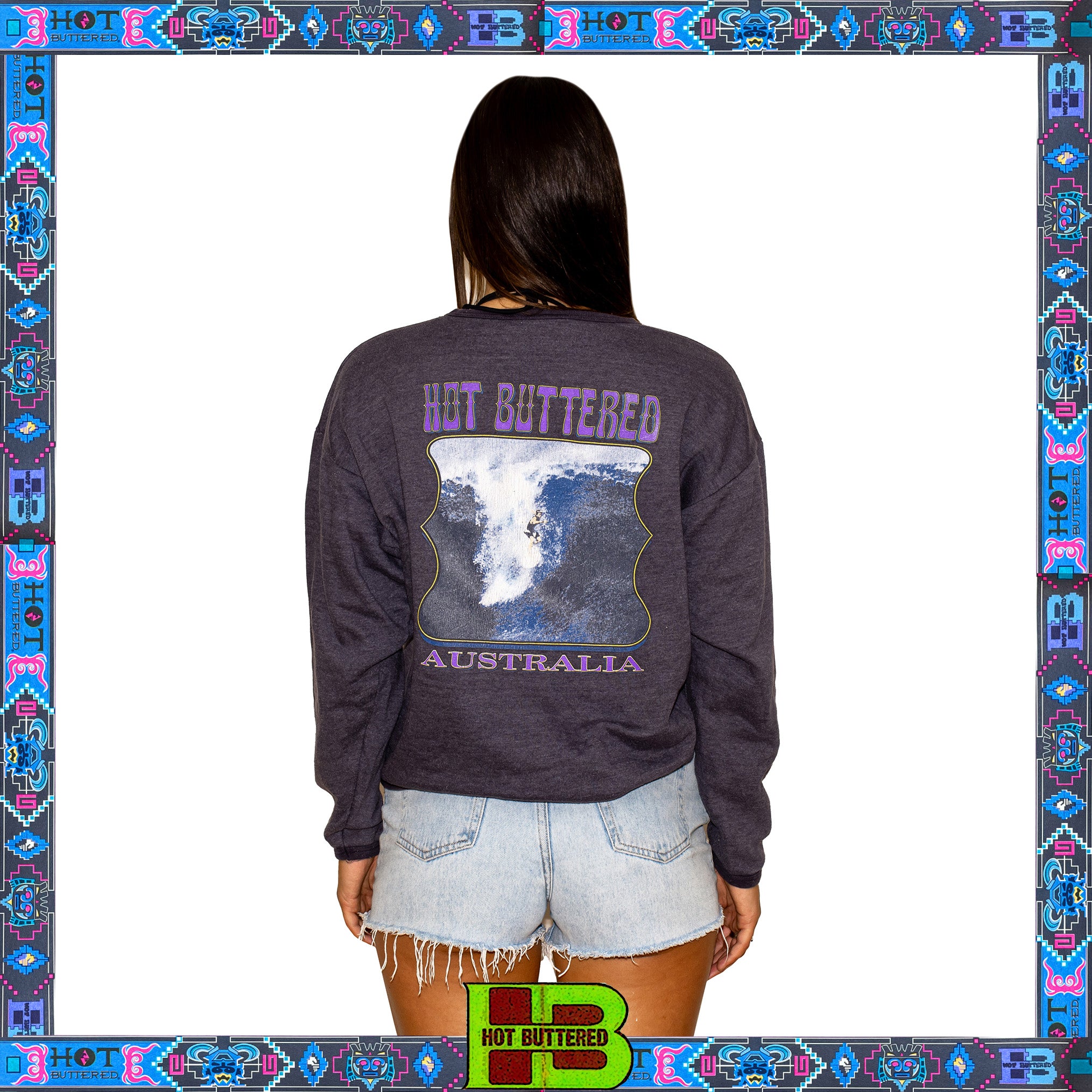 1990's Hot Buttered Graphic Sweatshirt (M) *GRAIL*